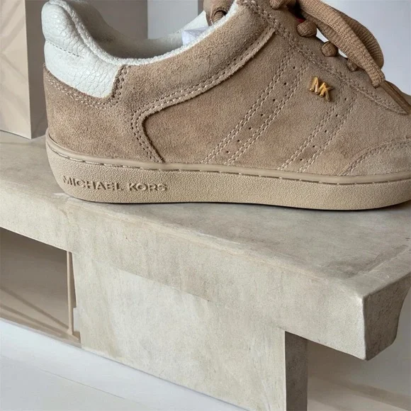Michael Kors Cody Lace Up -Suede Leather / Camel - Men's Sneakers